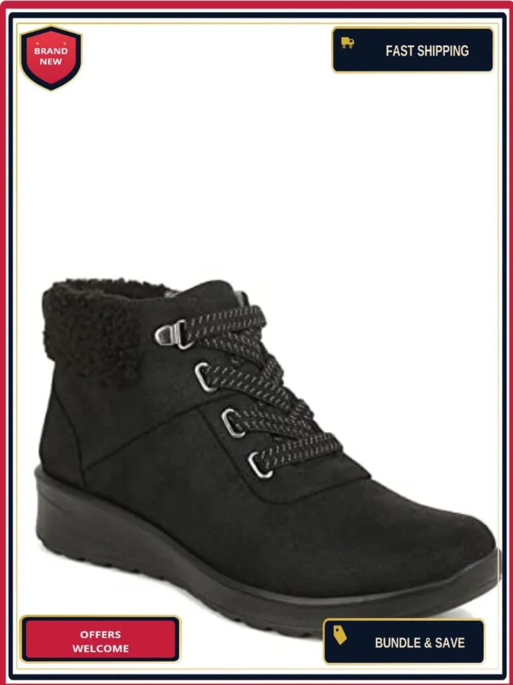 Women's Leather Ankle Booties with Side Zipper, Machine Washable Comfort Boot